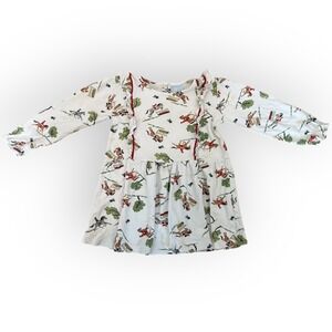 Bella Bliss Girls Horse Print Equestrian Long Sleeve Tunic Top Size 6